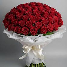 Букет 101 Красная роза Блэк Мэджик в Атамановке