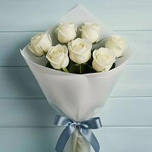 Букет 7 Белых роз Эдлесс Лав в Атамановке