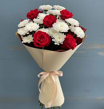 Букет цветов из:  Розы и Хризантемы в Атамановке