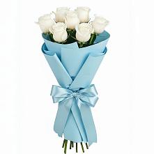 Букет 7 белых роз Проуд в Атамановке