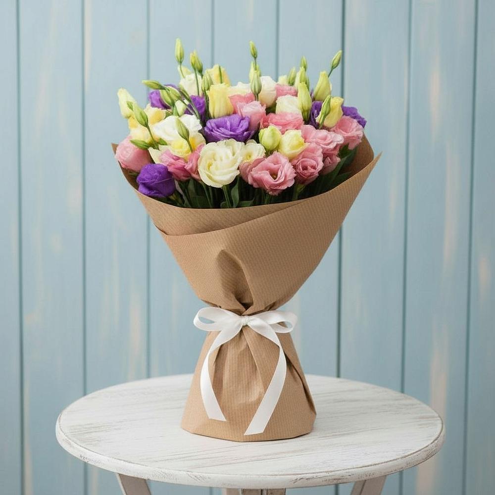 Букет цветов из: Лизиантусы в Атамановке