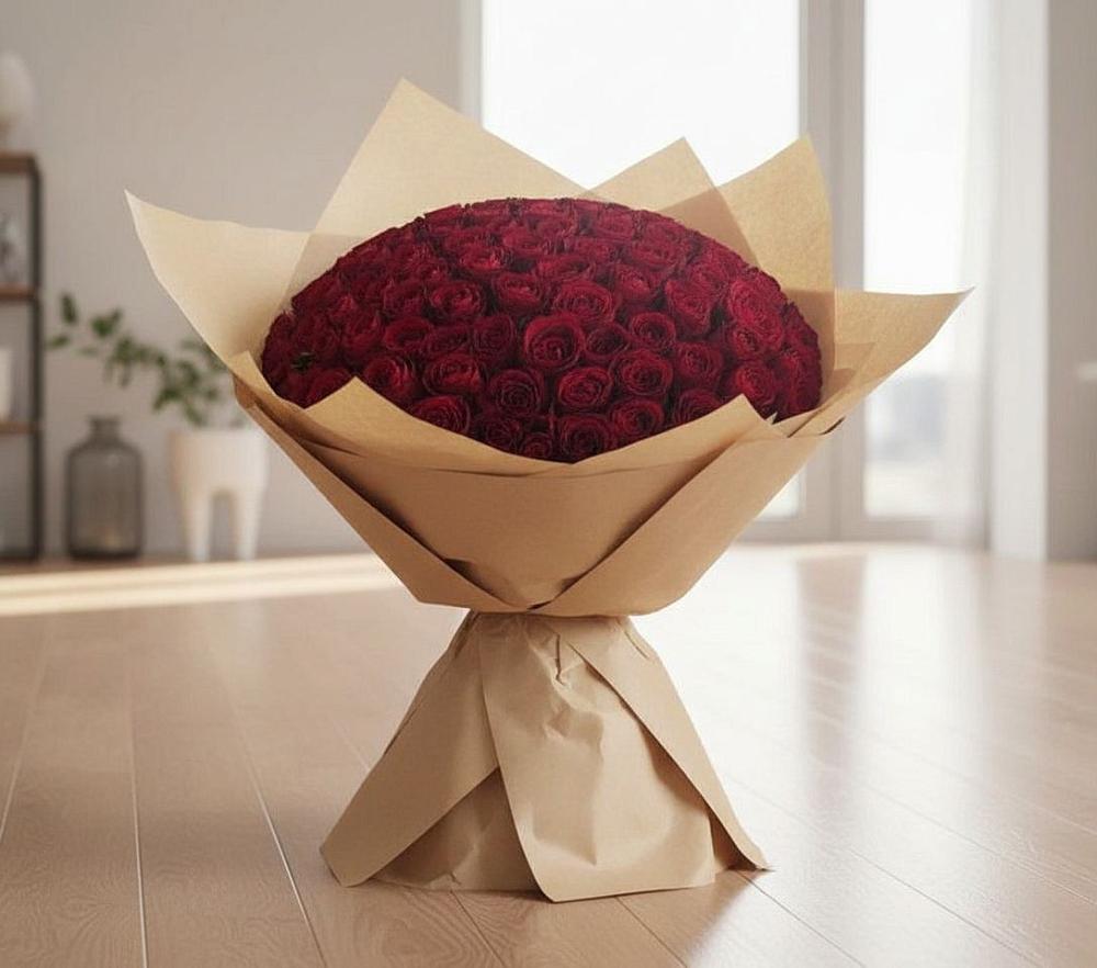 Букет 101 Красная роза в Атамановке