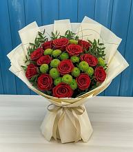 Букет цветов из:  Розы и Хризантемы в Атамановке