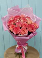 Букет 15 Розовых роз Равель в Атамановке