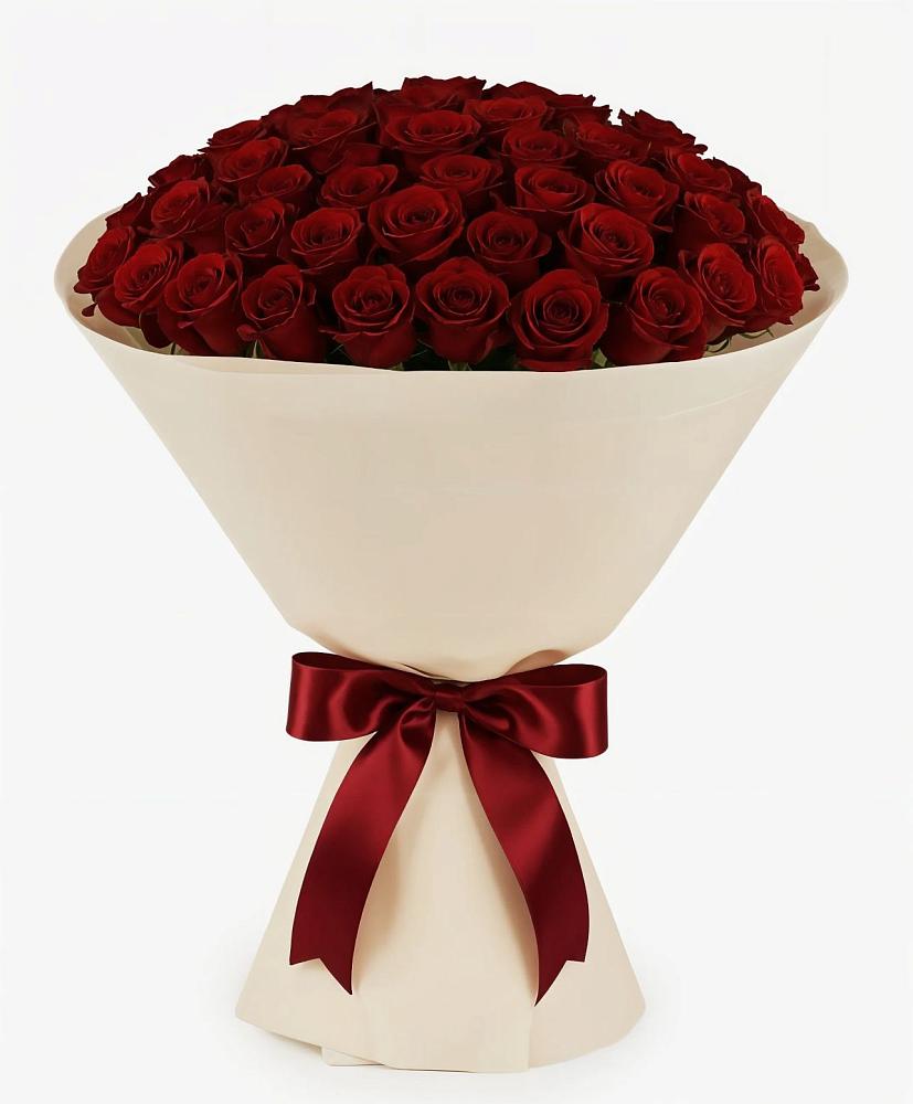 Букет 101 Бордовая роза Блэк Бакарра в Атамановке