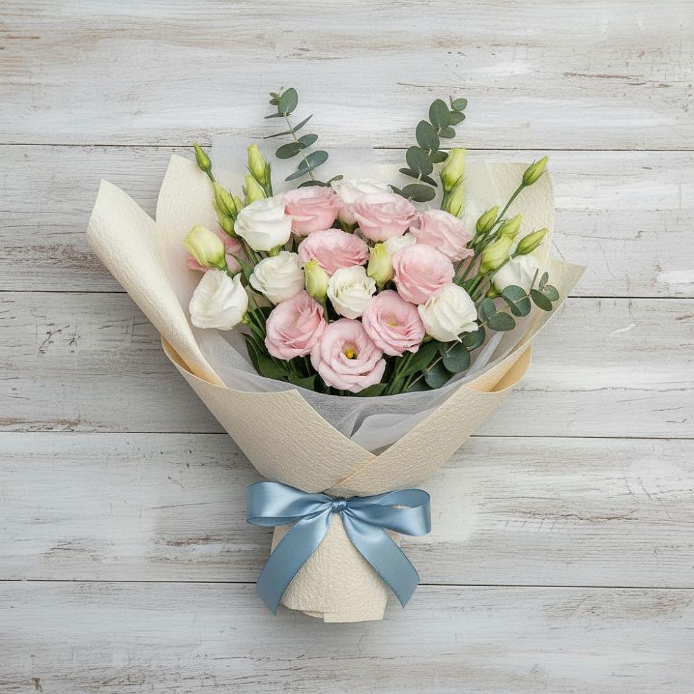 Букет цветов из: Лизиантусы в Атамановке